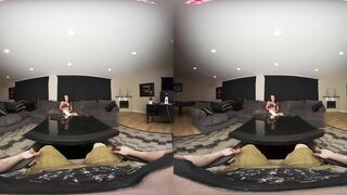 Vulgar Khloe Kay plays with her dildos inside VR