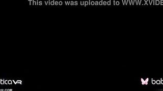 Solo Goddess with long titties, Loren is masturbating, into VR