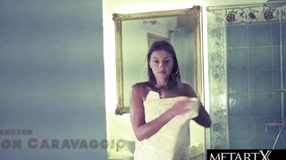 Captivating sexy takes off her hot underwear and masturbates