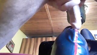 Laura on Heels amateur 2021. Tied on a bed and masked, she's throated inside different ways and positions