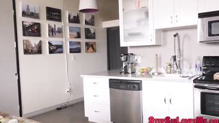 Stepsister gobbles huge african penis into point of view