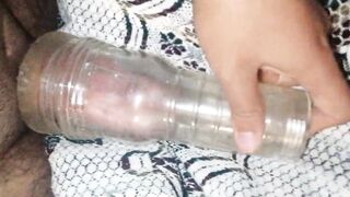 Fleshlight masturbation-this wasnt my best shot-jizzed-solo