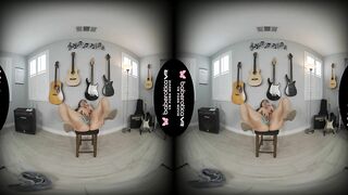 Solo Latin fucked doll, Luna Leve is masturbating, inside VR