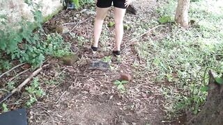 Everbest Stranger Caught Milf Masturbating Then Pounded Rough Inside Outdoors Forest Outdoors Sex