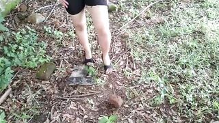 Everbest Stranger Caught Milf Masturbating Then Pounded Rough Inside Outdoors Forest Outdoors Sex