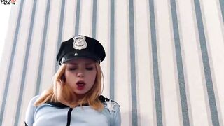 Bombshell Women Arranged Surprise and Sat on My Face inside Police Suit
