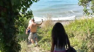 PICK UP YOUNG BIMBOS & MAKE GANG BANG SEX PARTY ON THE BEACH one