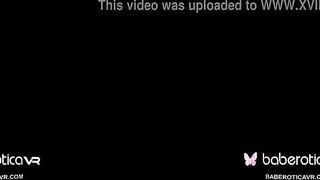 Solo dark haired, Lucia Denvile is masturbating, inside VR