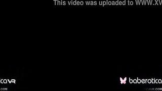 Solo dark haired, Lucia Denvile is masturbating, inside VR