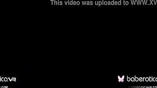 Solo dark haired, Lucia Denvile is masturbating, inside VR