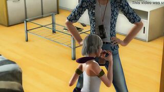 Yuna final fantasy cosplay anime bimbos having sex with a tourist man inside babe porn scene