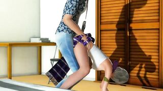 Yuna final fantasy cosplay anime bimbos having sex with a tourist man inside babe porn scene