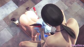 Genshin Impact Anime - pov Ganyu blows and gets pounded with jizzed