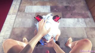 Genshin Impact Anime - pov Ganyu blows and gets pounded with jizzed