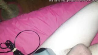 Pleasuring myself with Back massager