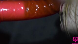 First time try put vibrator and cock inside Jasmine's vagina (with out sound)