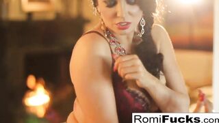 Smoking Cutie Romi takes care of her soak snatch