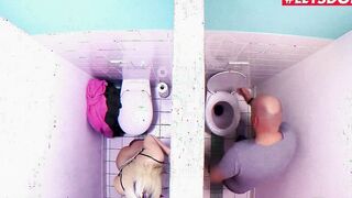 FREAKY HOSTEL - Barely Legal Blonde Fucks Stranger In The Bathroom