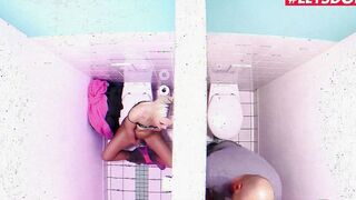 FREAKY HOSTEL - Barely Legal Blonde Fucks Stranger In The Bathroom