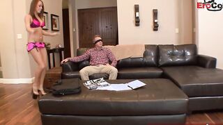 Old man fucks cute dark haired 19 yo year older model anal inside small butt