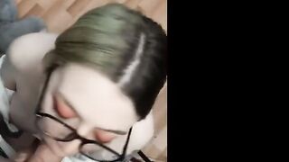 Secretary goes down to suck me off
