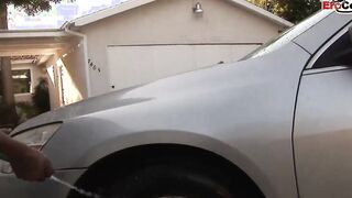 Fat black ebony hoe with a gigantic chubby ass enjoy the huge ebony penis