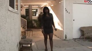 Fat black ebony hoe with a gigantic chubby ass enjoy the huge ebony penis