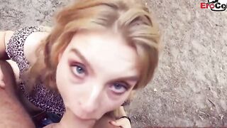 Skinny Barely Legal with small hooters pick up for an public boned