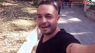 Skinny Barely Legal with small hooters pick up for an public boned
