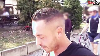 Skinny Barely Legal with small hooters pick up for an public boned