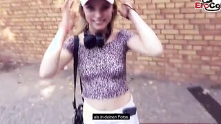Slim 19 Year Mature with small boobs pick up for an outside