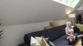 User meets German blond bitch for real cumshot sex date Thot two