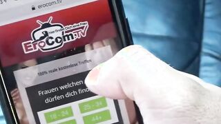 Slim German blonde Cougar pick up online for outside sex