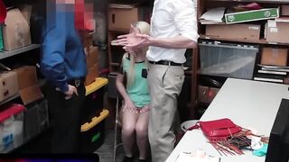Security Officer Disciplines Voluptuous Assed Blonde