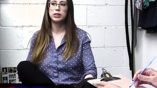 Shoplyfter - Nerdy 18 yo With Long Nipples Is Caught Stealing Slutty Lingerie And Getting Disciplined