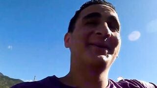 exposedlatinas - Huge Boobed latina getting a fabulous welcome at the airport!