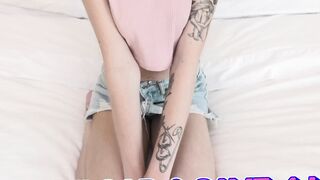 Watch this Latina teen amateur with a thick ass suck cock