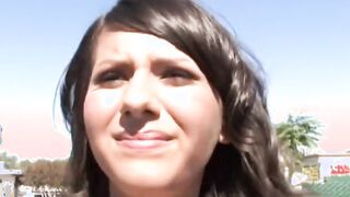 Black haired 18 with small tits picked up on the