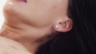 Amazing Beauty Dark Haired Zuzu Sweet Covers Her Body In Oil So