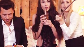 VIPSEXVAULT - Petite Dark Haired Arwen Gold Relaxes With A babe Three-Way Nailed