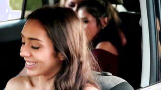GIRLSWAY - Turned On Gianna Dior And Candice Dare Fucked! Their Taxi Driver Lilly Hall
