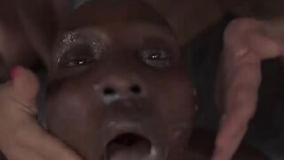 MIND-BOGGLING EBONY GANG BANG SEX PARTY With three goddess Chicks