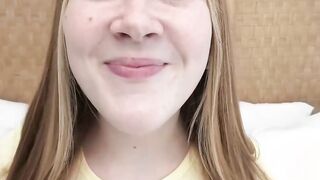 point of view 18 yo red haired penis sucker loves this fat dick