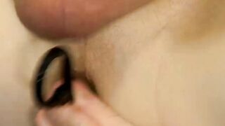 Innocent Elijah plays with a toy and cums right in his mouth