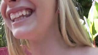 18yo blonde bimbos with natural titties fucks public and getting