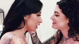 DEVILS SEX SCENE - Long Titties Inked Babes Bang In The Restroom During A Private Party