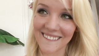 Blonde Teenage bimbos getting a twat creampie from her boyfriend