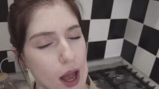 My neighbor loving a dick inside her mouth