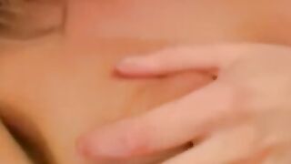 Busty babe Lenka Janistinova moans while rubbing her pussy