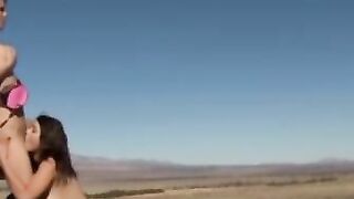 Outdoor scissoring with Jayme Langford and her dyke babe